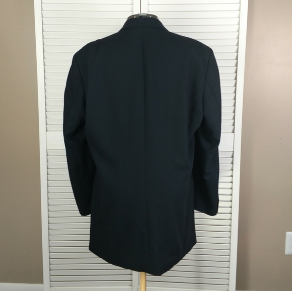 Hugo Boss navy blue wool blazer sport coat 44L - Picture 4 of 9